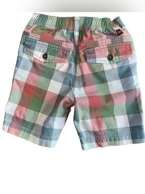 Tea Collection Pastel Plaid Cotton Flat Front Shorts